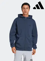 adidas Blue Designed for Training Full-Zip Track Hoodie (E42754) | $161