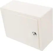 HOMOCONO Lockable Plastic Storage Box with Keys Secure Keepsake Container for Cash Documents Jewelry More Elegant White Design for Home Organization