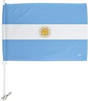 Copa America 2024 Argentina Car Flag Bandera Para Carros De Argentine Decor for Window Clip Pole FIFA Sports Fan Gifts World Cup 2026 Football Poster Soccor League Patriotic Decorations Made in USA