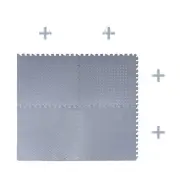 Exercise Mat EVA Foam Interlocking Tiles Gym Flooring Fitness Yoga Workout Gray