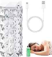 Cool Mist Humidifiers for Bedroom,Crystal Small Humidifier with 7 Color Light | Quiet 2 Mist Modes Portable Diffuser for Car Dorm Nursery Bedroom Nightstand