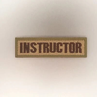 Instructor Patch — Badge Embroidered Hook and Loop — Green Army Military