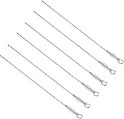 Mipcase 6Pcs Stainless Steel Grilling Skewers BBQ Tools for Outdoor Barbecue Reusable Barbecue Skewers for Meat Vegetables and Camping Activities Dishwasher Safe and Durable