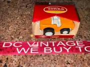 Tiny Tonka Mini Jeep # 487 Orange Pressed Steel Original Box NOS