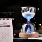Creative Sand Timer Clock Remote Control Night Light Hourglass Bedroom Lamp