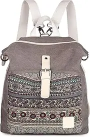 [ArcEnCiel] Women Backpack Canvas Rucksack Shoulder Bag