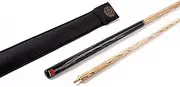 BCE Two Piece Ash Snooker Pool Cue with Case