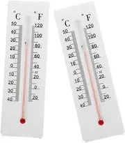 SUPVOX 2pcs Key Thermometer for outside Key Rock Hiders outside Waterproof Hideaway Key Humidity Sensor Air Pollution Monitor Outdoor Decor Thermostat Alarm Digital Room White Plastic