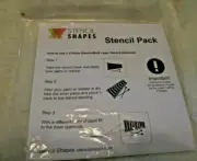 Stencil Shapes~Cake Decorating~Crafting~GUITAR Pattern~Sealed Package~5" and 3"