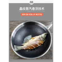 在飛比找ETMall東森購物網優惠-出口英國18-10不銹鋼炒鍋304激光微雕荷葉不粘炒菜鍋炒勺