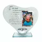 Memorial Heart Photo Frame with Tealight Candle Holder- His Smile -Sympathy Gift