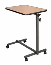 Overbed Table Medical Care Over Bed Chair for meals laptop work - Colour Pine