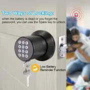 Keyless Smart Digital Code Door Lock Password Keypad Electronic Knob with Keys