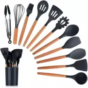 Silicone Cooking Utensils Set， Spoons Spatula Spatulas Accessories Baking Heat R