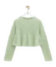 Sweater in mohair blend light green