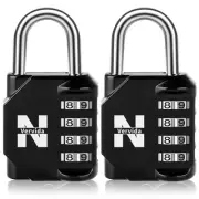 Combination Padlock for Locker 4-Digit Combo Lock Outdoor Waterproof Padlock ...