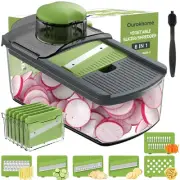 Mandolin Vegetable Slicer, Multifunctional Veggie Slicer Shredder with Contai...