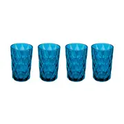 4PK Casa Domani Deanna Highball High Quality Highball Glasses - Blue