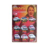 2xmetal Tin Sign Brock King Of The Mountain 200x300mm bar Shed & Man Cave