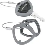 Show Chrome Grey Can-Am Spyder Key Covers, 2-Pack with Wire Barrel Lock Key Ring - Snaps Over Key, Adds Mounting Hole for Chains, Stylish & Complementary Design