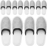 [BERGMAN KELLY] Spa Slippers, Disposable Indoor House Slippers, Closed Toe Slippers for Men & Women, Bulk Hotel Slippers for Guests, Washable & Reusable for Travel & Wedding