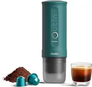 [OutIn] Nano Portable Electric Espresso Machine, Travel Coffee Maker for Camping, Car Coffee Maker Self-Heating with USB-C, With Ground Coffee & NS Capsule for RV, Hiking, Office