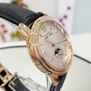 金運名錶當舖 BLANCPAIN 寶珀 Villeret 750玫瑰金&黑皮革  6763自動38MM 單錶現貨Y32