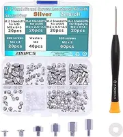 Zmbroll 200Pcs M.2 SSD Mounting Screws Silver Laptop Screws m.2 Standoff and Screw M2 Motherboard Standoffs Notebook Computer Screw Set with Screwdriver for Asus Gigabyte MSI Motherboards