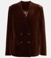 [Blaze Milano] Blazé Milano Anytime cotton velvet blazer AU 12 brown