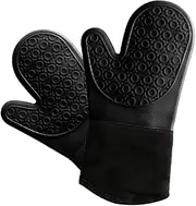 BIGTO Oven Glove Heat Resistant Silicone Shell Kitchen Microwave Oven Glove for 500 Degrees with waterproof for BBQ Cooking set Baking Grilling Barbecue Microwave Gauntlet 13”*7.5