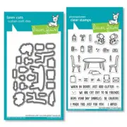 Lawn Fawn Just Add Glitter clear stamp set LF2852 with matching Die Cut LF2583