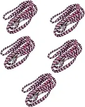 Gadpiparty 5pcs Heavy Duty Elastic Bungee Strap with Hooks Durable Braided Cargo Tie Down for Outdoor Camping Bicycle and More Excellent Stretch for Securing Heavy Loads Random Color