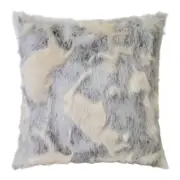 J.Elliot Home Arctic Faux Fur 50x50cm Cushion Square - White & Grey