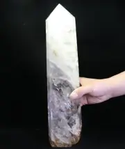 8.87lb Natural Clear White Quartz Crystal Tower Obelisk Wand Point Specimen