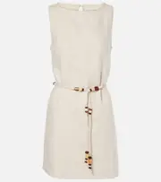 [Faithfull] Faithfull Lui belted linen minidress AU 8 beige