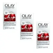 Lot of 3 Olay Regenerist Whip Moisturizer ~ Trial Size 0.5 FL oz