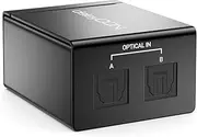 deleyCON Toslink 2x1 Switch SPDIF Audio Manual Switch Splitter (2X in / 1x Out) Optical TOSLINK - Metal