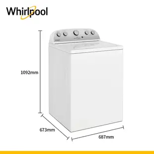 【福利品】Whirlpool惠而浦8TWTW4955JW 直立式洗衣機 12公斤