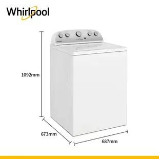 Whirlpool惠而浦8TWTW4955JW 直立式洗衣機 12公斤【福利品】