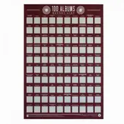 Gift Republic Bucket List Scratch Poster 100 Albums