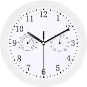 Patio Clock: Waterproof Hygrometer Wall Clock | 10 Inch Silent Silent No title Battery Quality Quality Clock Home/Patio Decor for pa pool garden porch