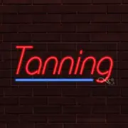 BRAND NEW "TANNING" w/UNDERLINE 30x12X1 INCH LED FLEX INDOOR SIGN 30172