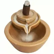 Waterfall Ceramic Backflow Smoke Cone Incense Holder Burner