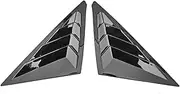 Car Rear Window Shutter Cover Trim Window Louver Side Vent Trim Compatible For Honda Civic HATCHBACK 11th Generation 2021-2023 Accessories(Gloss black)