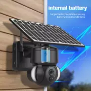 4G LTE Solar Battery PTZ 2K 3MP Outdoor Camera Security Cam+SIM Card+32GB Card