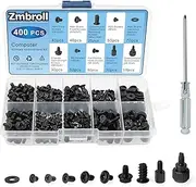 400Pcs Computer Screws Standoffs Kit SSD Screw for Universal Motherboard PC Computer Case Screw Fan CD-ROM with Screwdriver