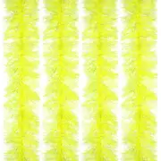 6.6Ft Feather Boa, 4 Pcs Artificial Fluffy Feather Boas, Fluorescent Yellow
