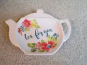Pioneer Woman "Tea for You" Tea Bag Holder Spoon Rest Wildflower Whimsy 2019 NWT