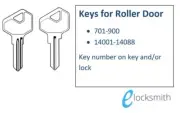 Key to Code Number Fits Gliderol + others Garage Roller Door Lock - FREE POST
