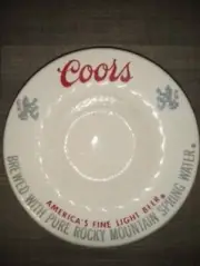 Vintage Coors Light Beer Ceramic Ashtray